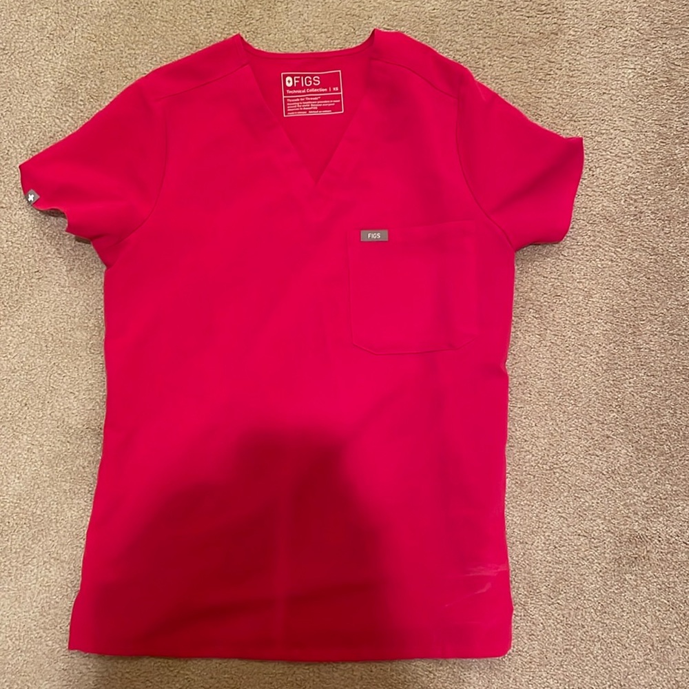 Figs hot pink 1 pocket